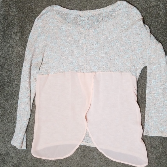 Peach and Light Blue Sweater - Picture 3 of 5